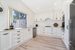 The Kitchen at James Street Morpeth Three Bedroom Townhouse.